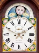 19TH C. MAHOGANY & OAK INLAID 8-DAY LONGCASE CLOCK, Jno. Jarvis (Whitchurch), swan neck pediment