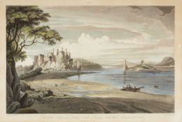 AFTER GEORGE ARNALD (1863-1941, hand coloured aquatint - View of the Suspension Bridge Erected at