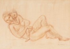 GEORG ERLICH (1897-1966), conte/pastel - mother and child, signed and dated '35 in pencil, 34 x