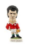 THE RUGBY UNION CLUB HOUSE: GROGG MODEL OF JOHN DAWES BY JOHN HUGHES wearing No.13 British & Irish