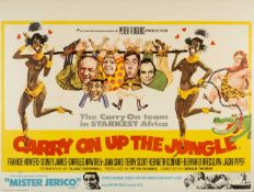 THE MOVIE / FILM / MEMORABILIA CLUB HOUSE: CARRY ON UP THE JUNGLE, British quad poster, folded,