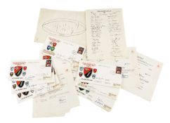 THE RUGBY UNION CLUB HOUSE: BRITISH LIONS 1980 AUTOGRAPHS & OTHER EPHEMERA including thirty-three