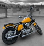 THE MOTORCYCLING CLUB HOUSE: 1970's CUSTOMISED HARLEY-DAVIDSON XL1000 IRONHEAD SPORTSTER MOTORCYCLE,
