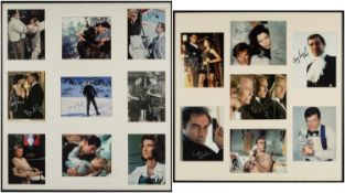 THE MOVIE / FILM / MEMORABILIA CLUB HOUSE: JAMES BOND 007, two framed photographic of past actors
