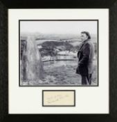 THE STAGE / SCREEN / LITERATURE / POETRY CLUB HOUSE: RICHARD BURTON AUTOGRAPH framed together with