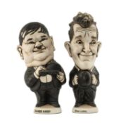 THE RUGBY UNION / FILM CLUB HOUSE: GROGG MODEL OF STAN LAUREL & OLIVER HARDY BY JOHN HUGHES, on