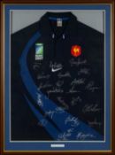 THE RUGBY UNION CLUBHOUSE: SIGNED FRENCH 2007 RUGBY WORLD CUP JERSEY by Nike, size XL, 24 good clear