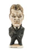 THE RUGBY UNION / FILM CLUB HOUSE: GROGG MODEL OF JAMES CAGNEY BY JOHN HUGHES standing on a titled