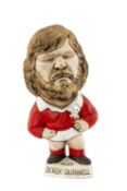 THE RUGBY UNION CLUB HOUSE: WORLD OF GROGGS MODEL OF DEREK QUINNELL wearing Wales kit and standing