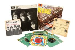 THE BEATLES CLUB HOUSE: Fab Four collection of LP's and 45's to include Parlophone PMC1202, LP, '