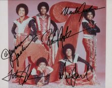THE POP / RAP / ROCK CLUB HOUSE: The Jackson Five publicity photograph bearing signatures of Michael
