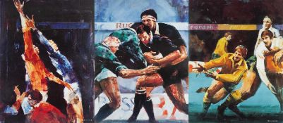 ‡ THE RUGBY UNION CLUB HOUSE: RICHARD A WILLS limited edition (each 835/850) prints of match