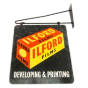 THE ADVERTISING CLUB HOUSE: VINTAGE DOUBLE SIDED 'ILFORD FILMS DEVELOPING & PRINTING' ADVERTISING