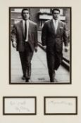 THE MEMORABILIA / AUTOGRAPHS CLUB HOUSE: KRAY TWINS COLLAGE featuring photograph and two cards