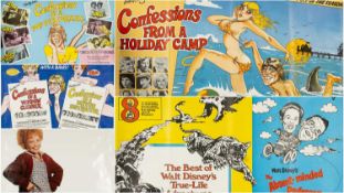 THE MOVIE / FILM CLUB HOUSE: ASSORTED UNFRAMED UK QUAD POSTERS including movies featuring Timothy