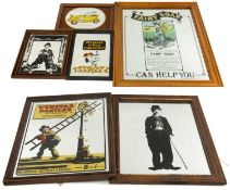 THE DRINKING / ADVERTISING / MEMORABILIA CLUB HOUSE: ASSORTED PICTORIAL MIRRORS including Charlie