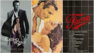 THE MOVIE / FILM / MEMORABILIA CLUB HOUSE: original 'Fame' quad poster, 'Casino Royale' Daniel Craig