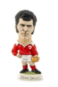 THE RUGBY UNION CLUB HOUSE: GROGG MODEL OF JOHN DAWES BY JOHN HUGHES wearing a No.13 London Welsh