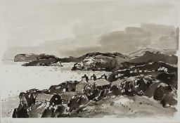 ‡ SIR KYFFIN WILLIAMS RA (Welsh 1918-2006) limited edition (1/15) artist's proof print - Ynys Mon
