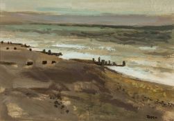 ‡ DONALD MCINTYRE (English, lived / worked Wales 1923-2009) acrylic - entitled verso, 'Sea