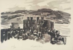 ‡ SIR KYFFIN WILLIAMS RA (Welsh 1918-2006) limited edition (279/500) lithograph - Conwy Castle,