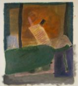 ‡ ROGER CECIL (Welsh 1942-2015) mixed media on card - entitled verso, 'Landscape Series No.37',