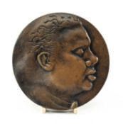 ‡ JONAH JONES (English/Welsh 1919-2004) limited edition of 37 cast bronze sculptural art medal, 1985