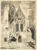 ‡ JOHN PIPER (English, worked Wales 1903-1992) 1964 lithograph - entitled 'St. Mathias, Stoke