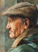 ‡ KEITH BOWEN (Welsh b.1950) oil on board - entitled verso, 'Shepherd Head, Study Four', signed,