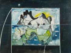 ‡ IWAN BALA (Welsh b.1956) mixed media - entitled verso, 'Pentir Headland', signed and dated '03, 91