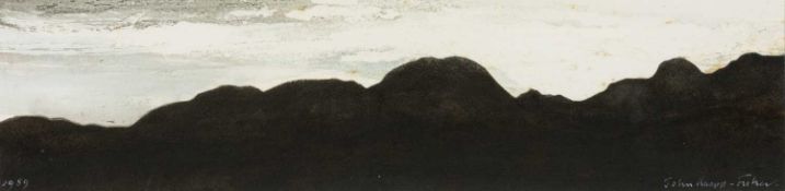 ‡ JOHN KNAPP-FISHER (English, lived Wales 1931-2015) watercolour - entitled verso, 'Mountain Range',