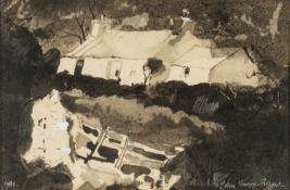 ‡ JOHN KNAPP-FISHER (English, lived Wales 1931-2015) watercolour - entitled verso, 'The Watch