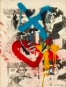 NEALE HOWELLS (Welsh b.1965) mixed media on paper - entitled, 'All Flash', signed and dated verso