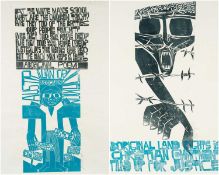 ‡ PAUL PETER PIECH (American, lived / worked Wales 1920-1996) two lithographs of two-colours -