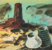‡ CLIVE HICKS-JENKINS (Welsh b.1951) mixed media - entitled verso 'Vessels', signed and dated