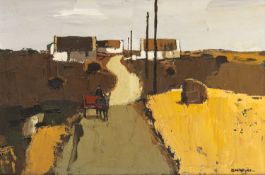 ‡ DONALD MCINTYRE (English, lived / worked Wales 1923-2009) oil on board - entitled verso, 'Coast