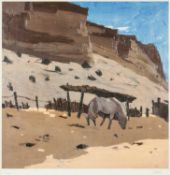 ‡ SIR KYFFIN WILLIAMS RA (Welsh 1918-2006) limited edition (12/150) lithograph - Patagonia landscape