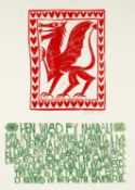 ‡ PAUL PETER PIECH (American, lived / worked Wales 1920-1996) two colour lithograph - Welsh national