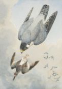 ‡ CHARLES FREDERICK TUNNICLIFFE RA OBE (English, worked Wales 1901-1979) watercolour - diving