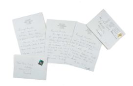 GROUP OF LETTERS HANDWRITTEN BY R S THOMAS (1913-2000) addressed to Annwen Carey-Evans written on