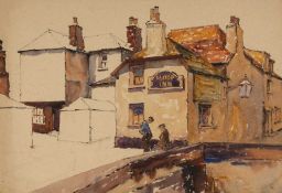 ‡ WILL EVANS (Welsh 1887-1957) watercolour - Sloop Inn, St. Ives, 39 x 57cms Provenance: private