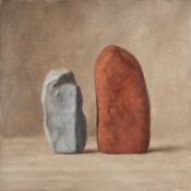 ‡ HARRY HOLLAND (Scottish, lives/works Wales b.1941) oil on canvas - entitled verso, 'Deuce' on Jill