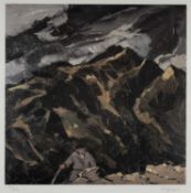 ‡ SIR KYFFIN WILLIAMS RA (Welsh 1918-2006) limited edition (26/250) colour print - 'Farmer below