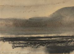 ‡ ROGER CECIL (Welsh 1942-2015) watercolour and pencil - landscape study, signed, 15 x 20cms