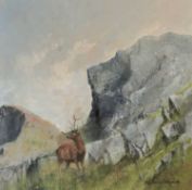 ‡ MALCOLM EDWARDS (Welsh b.1934) watercolour and mixed media - entitled verso, 'Pearly Sky,