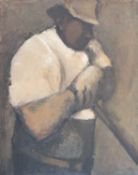 ‡ WILL ROBERTS (Welsh 1907-2000) oil on board - entitled verso, 'The Farmer', signed and dated verso