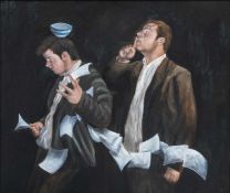 ‡ JAMES DONOVAN (Welsh b.1974) oil on canvas - entitled verso on Martin Tinney Gallery label, '