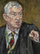 DAVID GRIFFITHS MBE (Welsh b.1939) oil on canvas - head and shoulders portrait of House of Commons