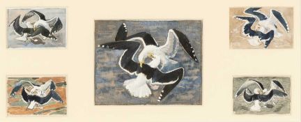 ‡ CHARLES FREDERICK TUNNICLIFFE RA OBE (English, worked Wales 1901-1979) five watercolours framed