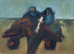 ‡ WILL ROBERTS (Welsh 1907-2000) oil on canvas – signed and entitled verso 'Cockle Cart' signed with